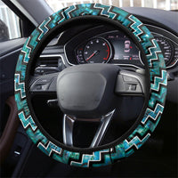 New Zealand Maori Steering Wheel Cover Poutama Pikorua - Single Twist Paua Shell LT05 - Polynesian Pride