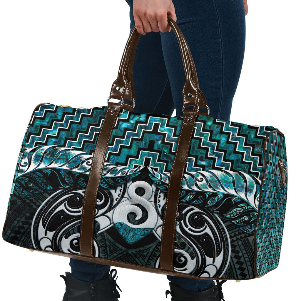 New Zealand Maori Travel Bag Poutama Pikorua - Single Twist Paua Shell LT05 - Polynesian Pride