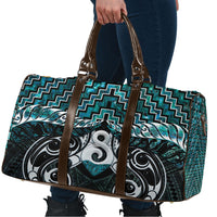 New Zealand Maori Travel Bag Poutama Pikorua - Single Twist Paua Shell LT05 - Polynesian Pride