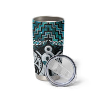 New Zealand Maori Tumbler Cup Poutama Pikorua - Single Twist Paua Shell LT05 - Polynesian Pride
