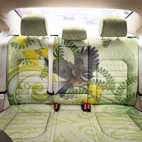 New Zealand Piwakawaka Fantail Bird Back Car Seat Cover With Kowhai Flowers LT05 - Polynesian Pride