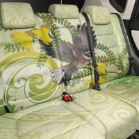New Zealand Piwakawaka Fantail Bird Back Car Seat Cover With Kowhai Flowers LT05 - Polynesian Pride