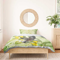 New Zealand Piwakawaka Fantail Bird Bedding Set With Kowhai Flowers LT05 - Polynesian Pride