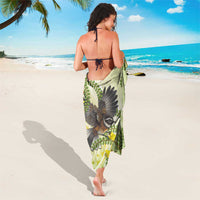New Zealand Piwakawaka Fantail Bird Sarong With Kowhai Flowers LT05 - Polynesian Pride