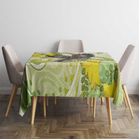 New Zealand Piwakawaka Fantail Bird Tablecloth With Kowhai Flowers LT05 - Polynesian Pride
