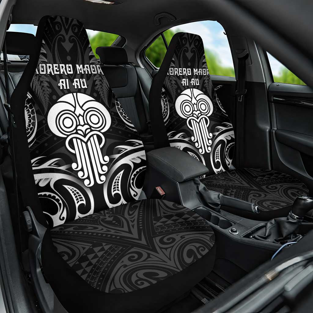 New Zealand Te Reo Maori Car Seat Cover Korero Maori Ai Au LT05 One Size Black - Polynesian Pride