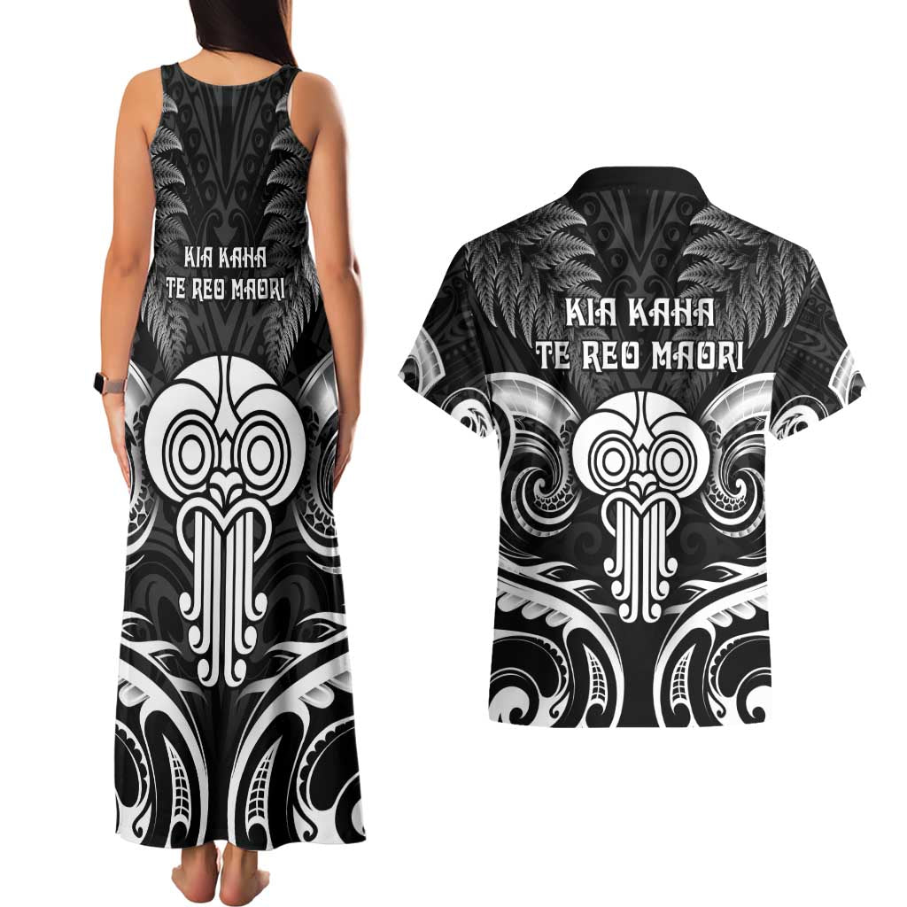 New Zealand Te Reo Maori Couples Matching Tank Maxi Dress and Hawaiian Shirt Korero Maori Ai Au LT05 - Polynesian Pride
