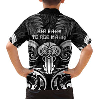 New Zealand Te Reo Maori Family Matching Off The Shoulder Long Sleeve Dress and Hawaiian Shirt Korero Maori Ai Au LT05 - Polynesian Pride