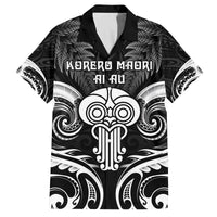 New Zealand Te Reo Maori Family Matching Off The Shoulder Long Sleeve Dress and Hawaiian Shirt Korero Maori Ai Au LT05 Dad's Shirt - Short Sleeve Black - Polynesian Pride