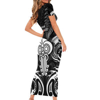 New Zealand Te Reo Maori Family Matching Short Sleeve Bodycon Dress and Hawaiian Shirt Korero Maori Ai Au LT05 - Polynesian Pride