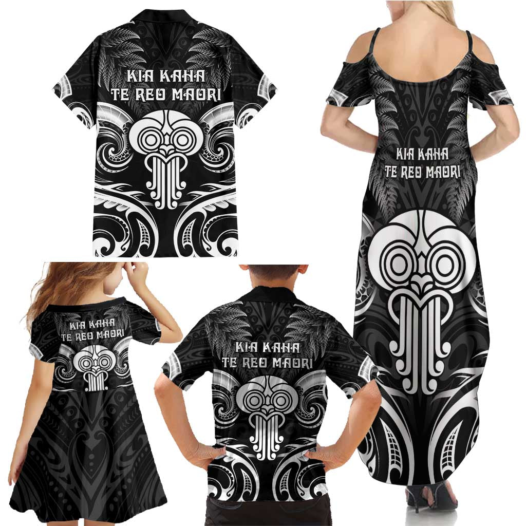 New Zealand Te Reo Maori Family Matching Summer Maxi Dress and Hawaiian Shirt Korero Maori Ai Au LT05 - Polynesian Pride