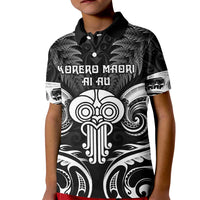 New Zealand Te Reo Maori Kid Polo Shirt Korero Maori Ai Au LT05 Kid Black - Polynesian Pride