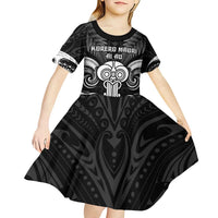 New Zealand Te Reo Maori Kid Short Sleeve Dress Korero Maori Ai Au LT05 - Polynesian Pride