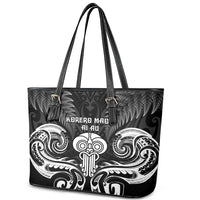 New Zealand Te Reo Maori Leather Tote Bag Korero Maori Ai Au LT05 - Polynesian Pride