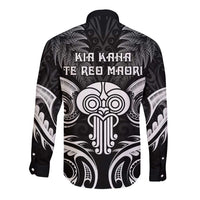 New Zealand Te Reo Maori Long Sleeve Button Shirt Korero Maori Ai Au LT05 - Polynesian Pride
