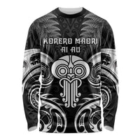 New Zealand Te Reo Maori Long Sleeve Shirt Korero Maori Ai Au LT05 Unisex Black - Polynesian Pride