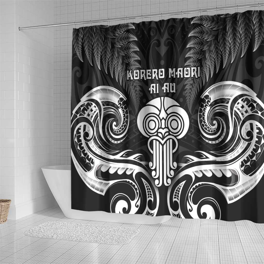 New Zealand Te Reo Maori Shower Curtain Korero Maori Ai Au LT05 - Polynesian Pride