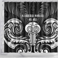 New Zealand Te Reo Maori Shower Curtain Korero Maori Ai Au LT05 - Polynesian Pride