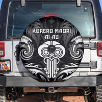 New Zealand Te Reo Maori Spare Tire Cover Korero Maori Ai Au LT05 Black - Polynesian Pride