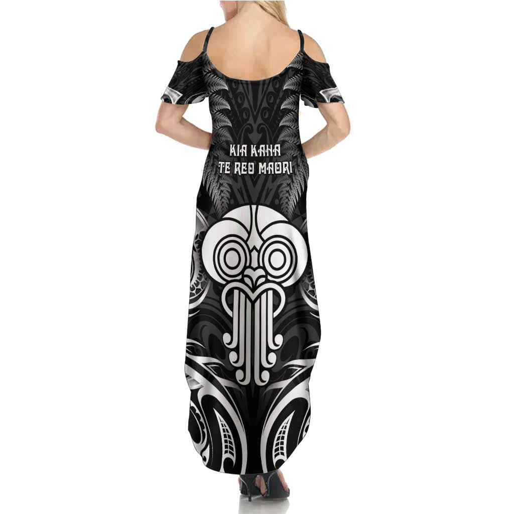 New Zealand Te Reo Maori Summer Maxi Dress Korero Maori Ai Au LT05 - Polynesian Pride