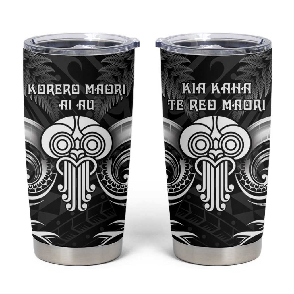 New Zealand Te Reo Maori Tumbler Cup Korero Maori Ai Au LT05 Black - Polynesian Pride