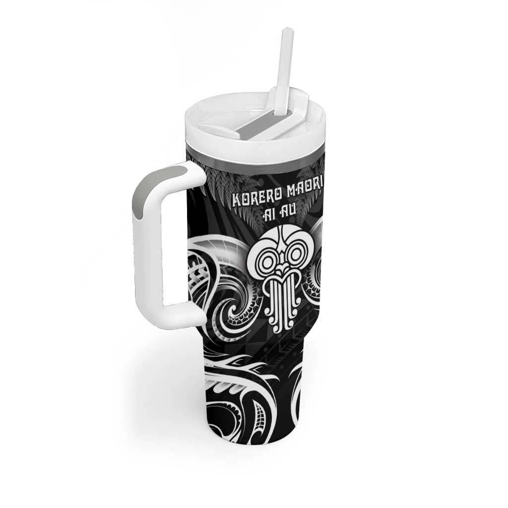 New Zealand Te Reo Maori Tumbler With Handle Korero Maori Ai Au LT05 - Polynesian Pride