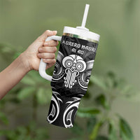 New Zealand Te Reo Maori Tumbler With Handle Korero Maori Ai Au LT05 - Polynesian Pride