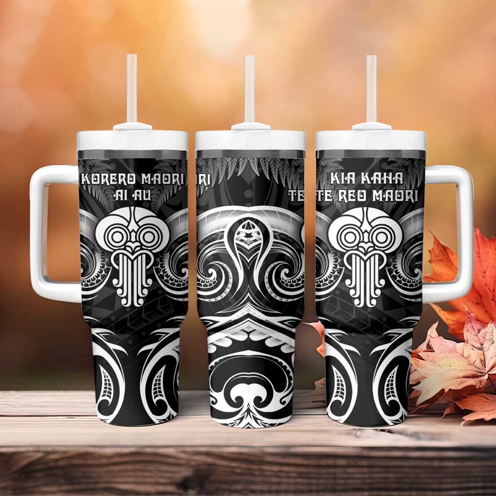 New Zealand Te Reo Maori Tumbler With Handle Korero Maori Ai Au LT05 - Polynesian Pride