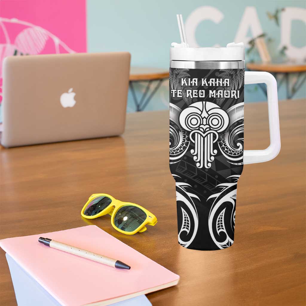 New Zealand Te Reo Maori Tumbler With Handle Korero Maori Ai Au LT05 - Polynesian Pride