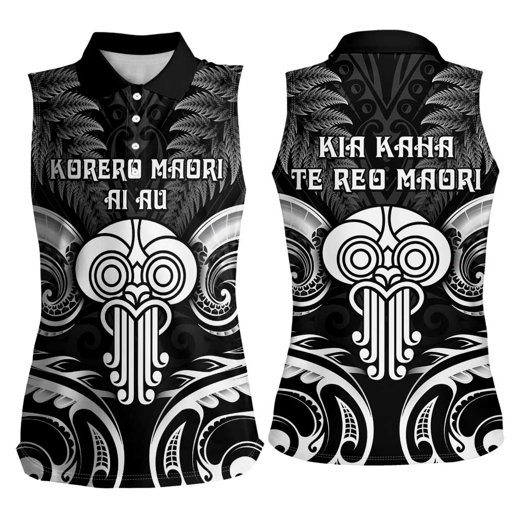 New Zealand Te Reo Maori Women Sleeveless Polo Shirt Korero Maori Ai Au LT05 - Polynesian Pride