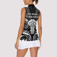 New Zealand Te Reo Maori Women Sleeveless Polo Shirt Korero Maori Ai Au LT05 - Polynesian Pride