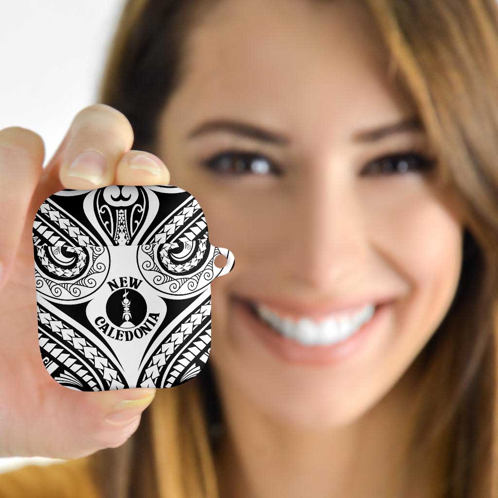 New Caledonia Day AirPods Case Polynesian Curves White Color - Polynesian Pride