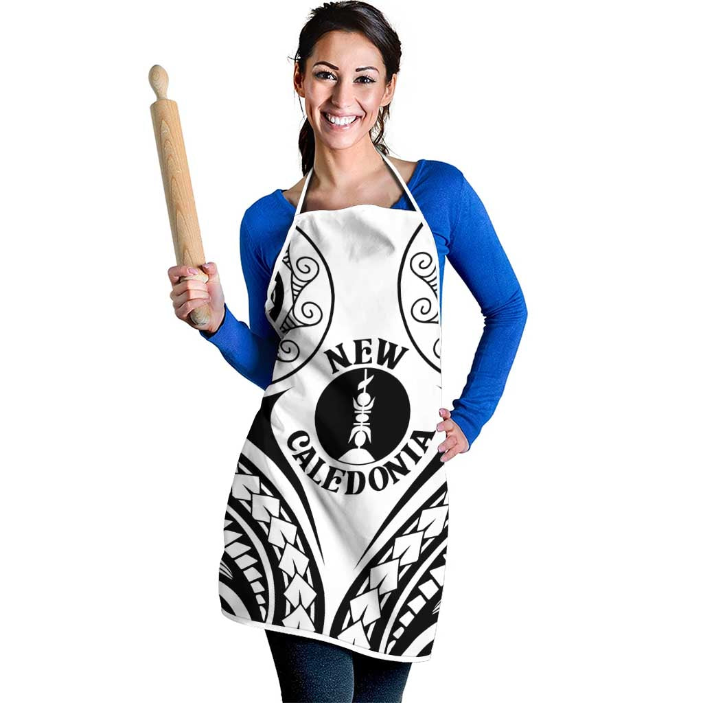 New Caledonia Day Apron Polynesian Curves White Color - Polynesian Pride