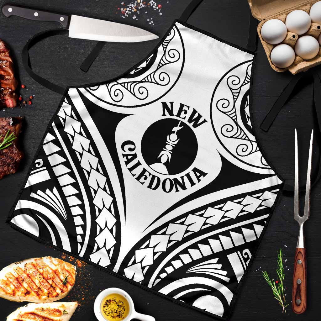New Caledonia Day Apron Polynesian Curves White Color - Polynesian Pride