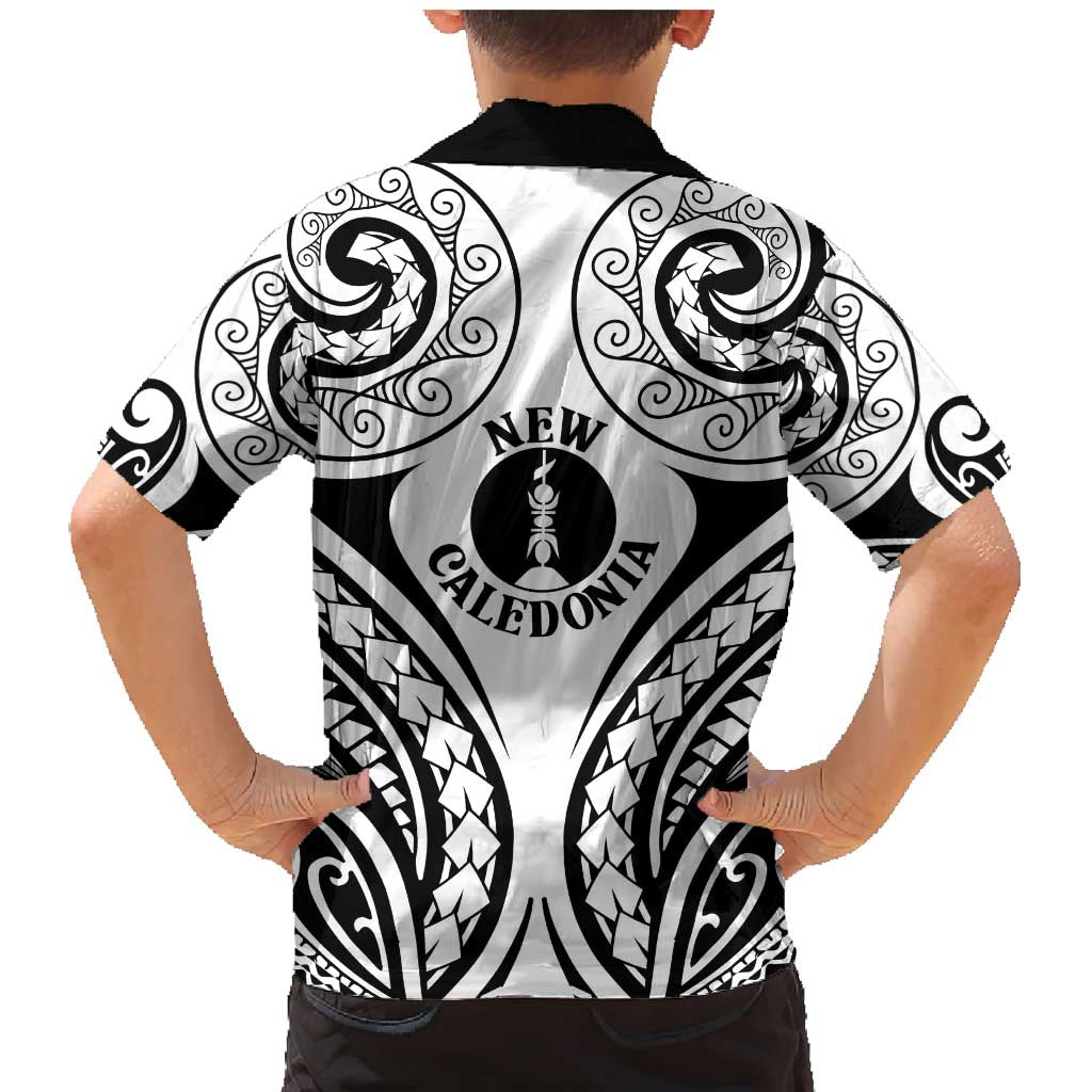 New Caledonia Day Family Matching Mermaid Dress and Hawaiian Shirt Polynesian Curves White Color LT05 - Polynesian Pride