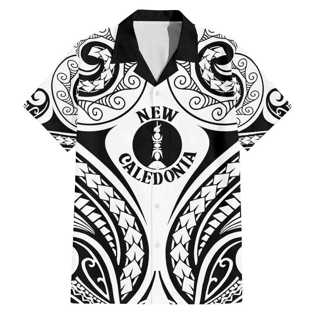 New Caledonia Day Family Matching Mermaid Dress and Hawaiian Shirt Polynesian Curves White Color LT05 Dad's Shirt - Short Sleeve White - Polynesian Pride