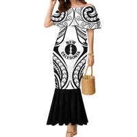 New Caledonia Day Family Matching Mermaid Dress and Hawaiian Shirt Polynesian Curves White Color LT05 Mom's Dress White - Polynesian Pride