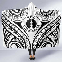 New Caledonia Day Hooded Blanket Polynesian Curves White Color LT05 One Size White - Polynesian Pride
