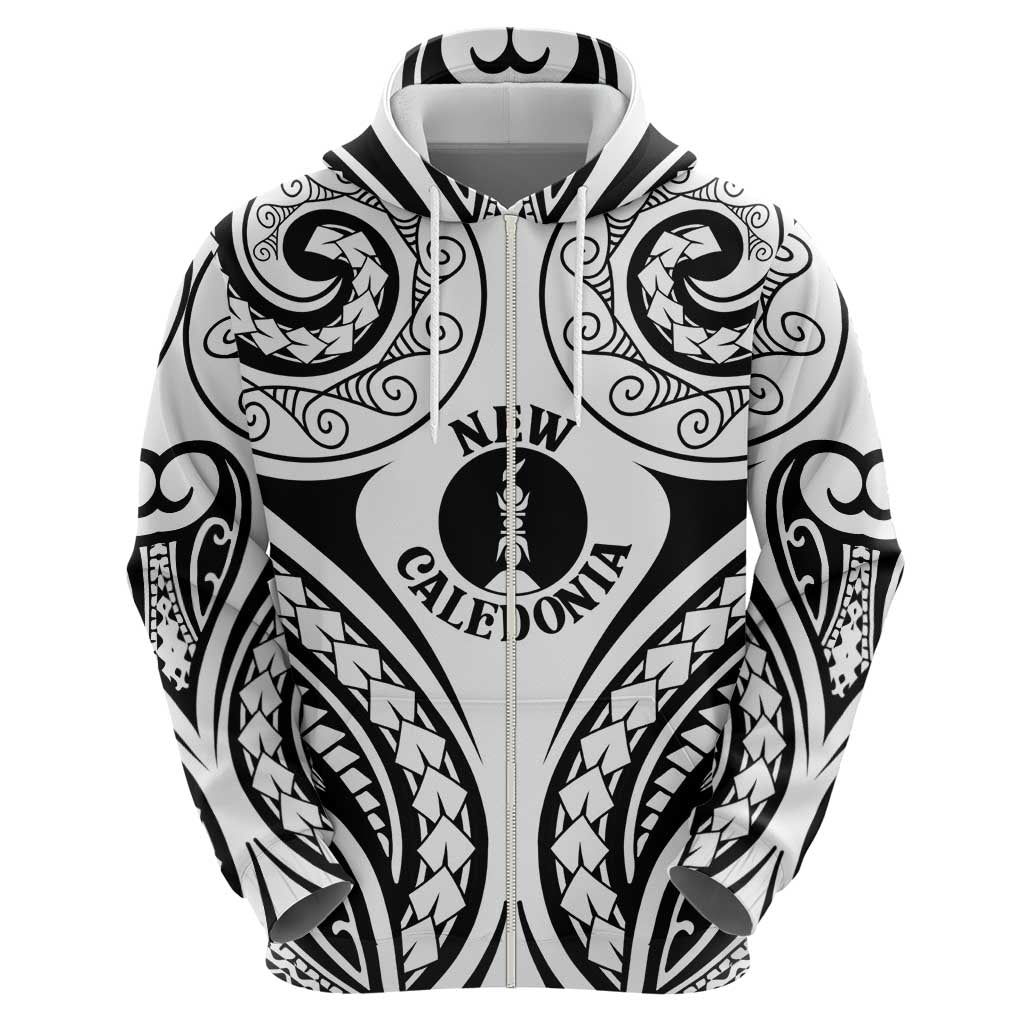 New Caledonia Day Hoodie Polynesian Curves White Color LT05 - Polynesian Pride