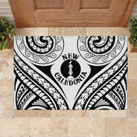 New Caledonia Day Rubber Doormat Polynesian Curves White Color LT05 White - Polynesian Pride