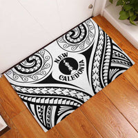 New Caledonia Day Rubber Doormat Polynesian Curves White Color LT05 - Polynesian Pride