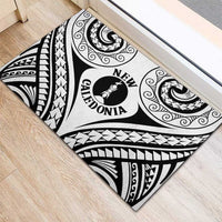 New Caledonia Day Rubber Doormat Polynesian Curves White Color LT05 - Polynesian Pride