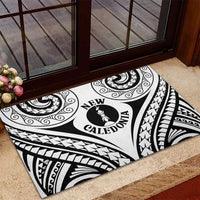 New Caledonia Day Rubber Doormat Polynesian Curves White Color LT05 - Polynesian Pride