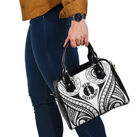 New Caledonia Day Shoulder Handbag Polynesian Curves White Color - Polynesian Pride