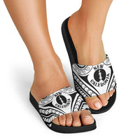 New Caledonia Day Slide Sandals Polynesian Curves White Color - Polynesian Pride