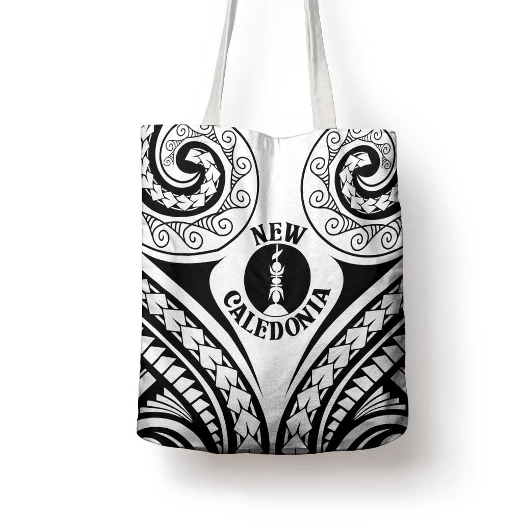 New Caledonia Day Tote Bag Polynesian Curves White Color LT05 - Polynesian Pride