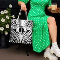 New Caledonia Day Tote Bag Polynesian Curves White Color LT05 - Polynesian Pride
