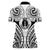 New Caledonia Day Women Polo Shirt Polynesian Curves White Color - Polynesian Pride