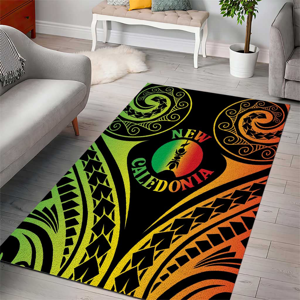 New Caledonia Day Area Rug Polynesian Curves Reggae Color LT05 - Polynesian Pride