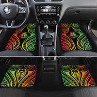 New Caledonia Day Car Mats Polynesian Curves Reggae Color LT05 Set 4pcs Reggae - Polynesian Pride